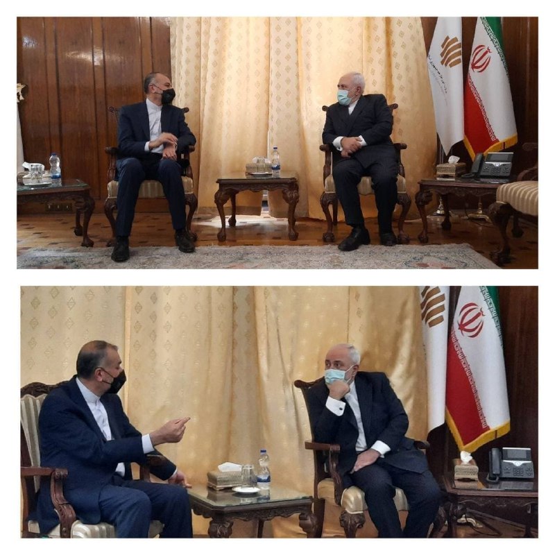 جلسه خصوصی ظریف با وزیر امور خارجه جدید+عکس