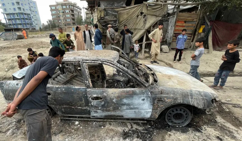 وضعیت یک خودرو پس از حمله پهپاد آمریکایی+عکس