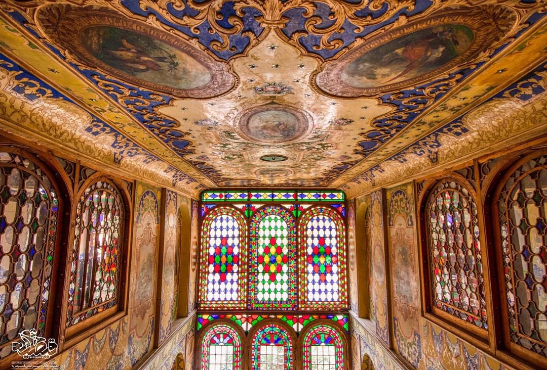 نقاشی‌های سقف خانه سفیر انگلیس در اصفهان +عکس