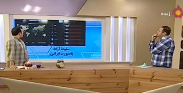 تمسخر پاسپورت کم ارزش ایرانی در برنامه زنده+عکس