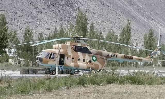 هلیکوپتر پاکستانى در پنجشیر مورد اصابت گلوله قرار گرفت+عکس