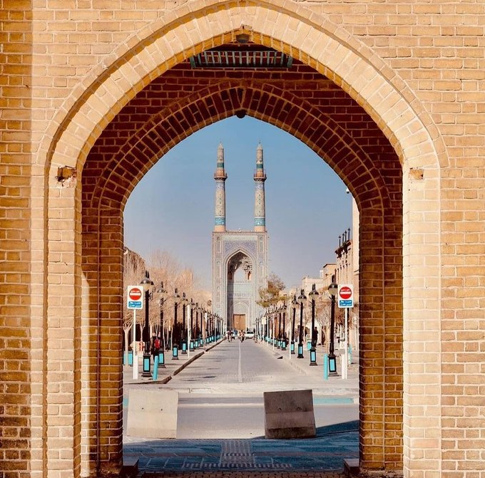 دروازه ساعت مسجد جامع یزد+عکس