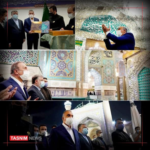 نخست وزیر عراق در حرم امام رضا (ع)+عکس