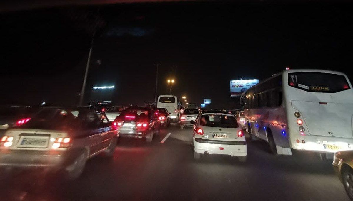 ترافیک سنگین در بزرگراه تهران کرج+عکس