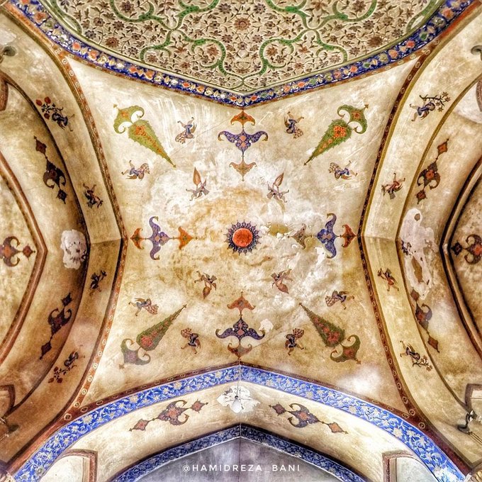 سقف بی نظیر یکی از خانه های اصفهان در دوران قاجار+عکس