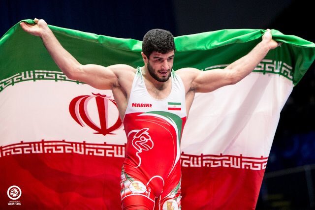 قاسم پور پرچم ایران را بالا برد+عکس