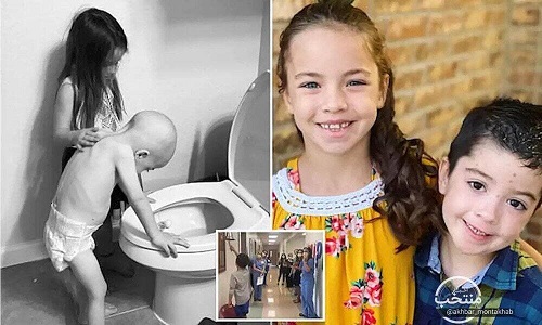 کودک معروف مبتلا به سرطان همه را خوشحال کرد+عکس