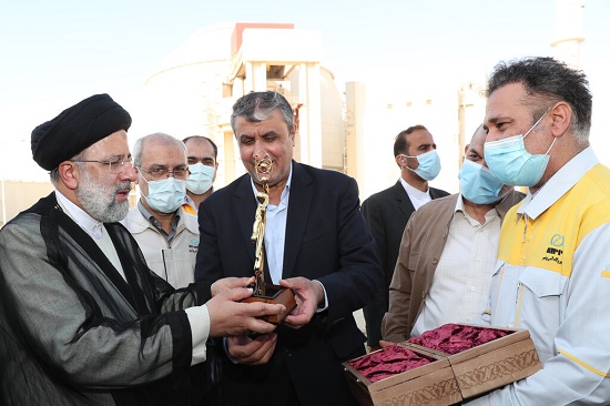 هدیه کارکنان نیروگاه اتمی بوشهر به رئیسی+عکس