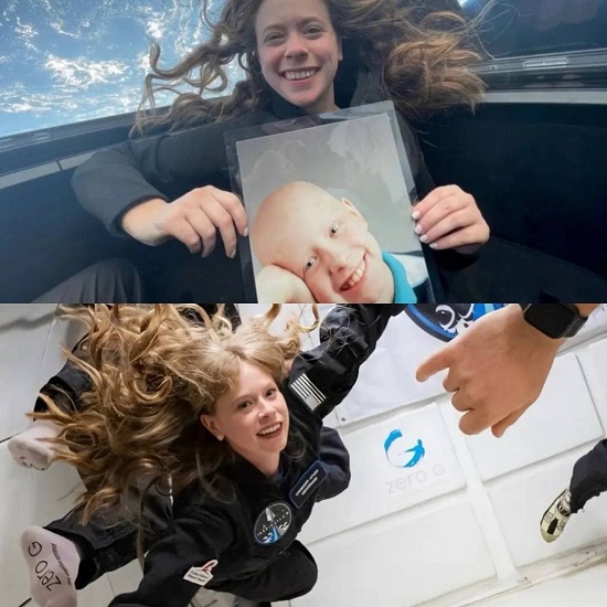دختر جوانی که سرطان را شکست داد و فضانورد شد+عکس