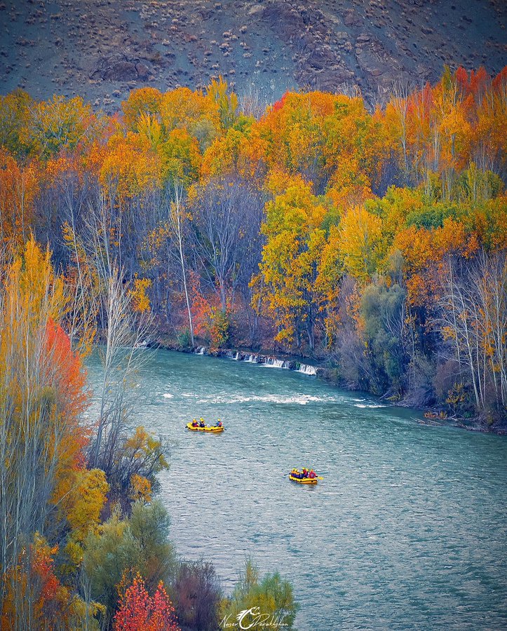 پاییز هزار رنگ در حاشیه‌ رودخانه زاینده‌رود+عکس