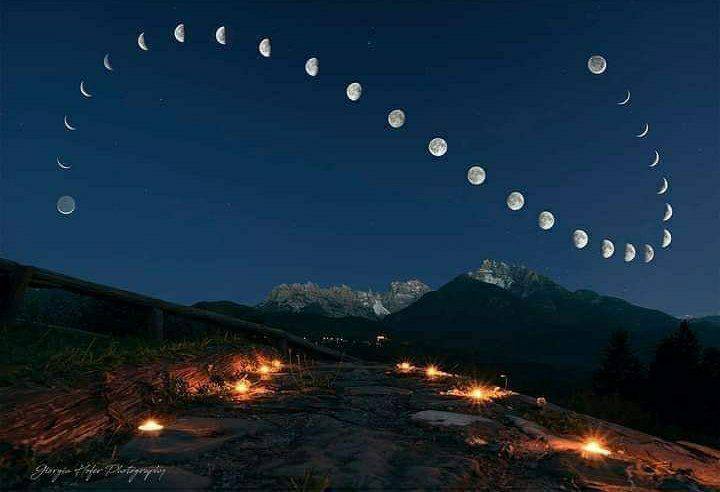 ماه در آسمان این طور حرکت میکند+عکس