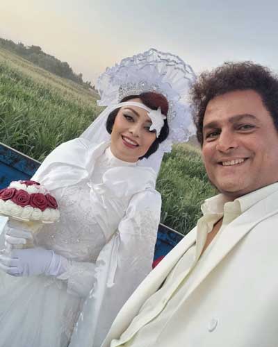 بازیگر معروف زن در لباس سفید عروس+عکس