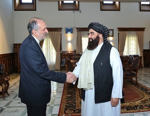 واکنش وزیر خارجه طالبان در مقابل سفیر ایران+عکس