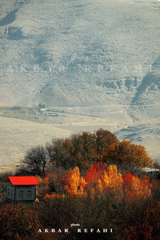 نقاشی پاییز در روستای قره خاچ+عکس