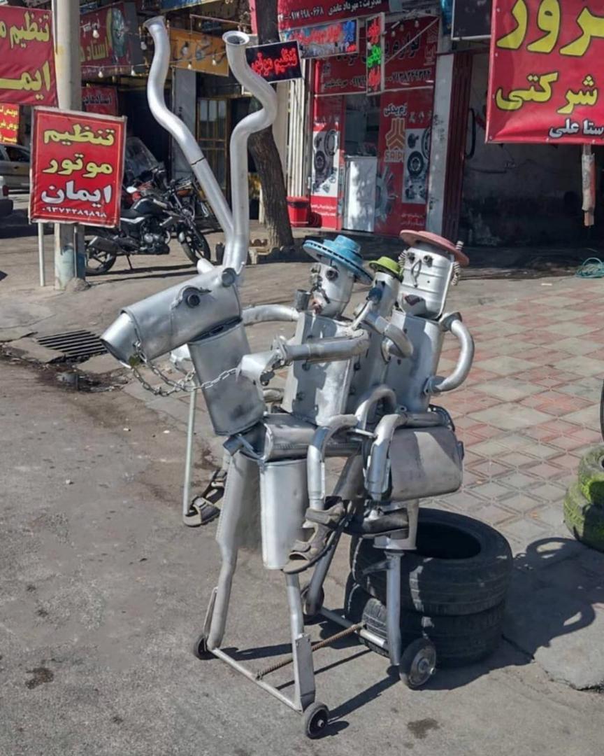ایده جالب مغازه اگزوزی در شیراز+عکس