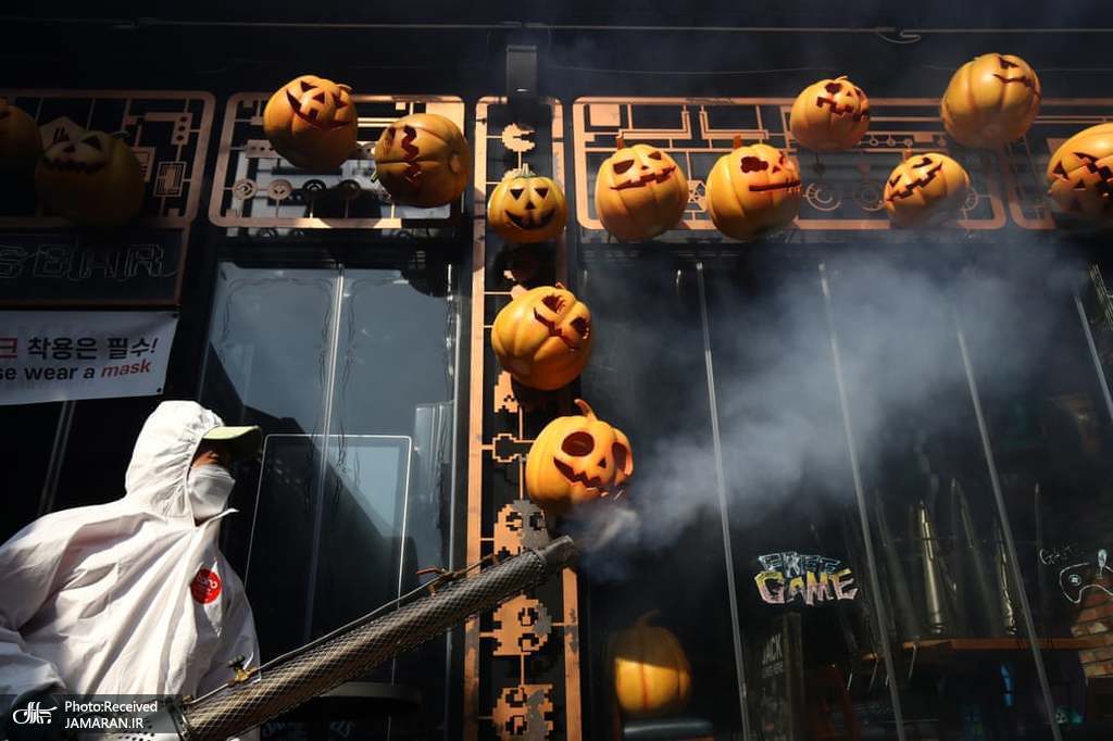 کره‌ای‌ها به کدوی هالووین هم رحم نکردند+عکس