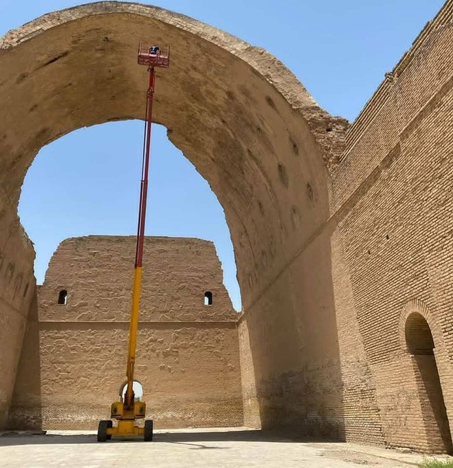 مرمت طاق‌کسری توسط دانشجویان دانشگاه پنسیلوانیا+عکس