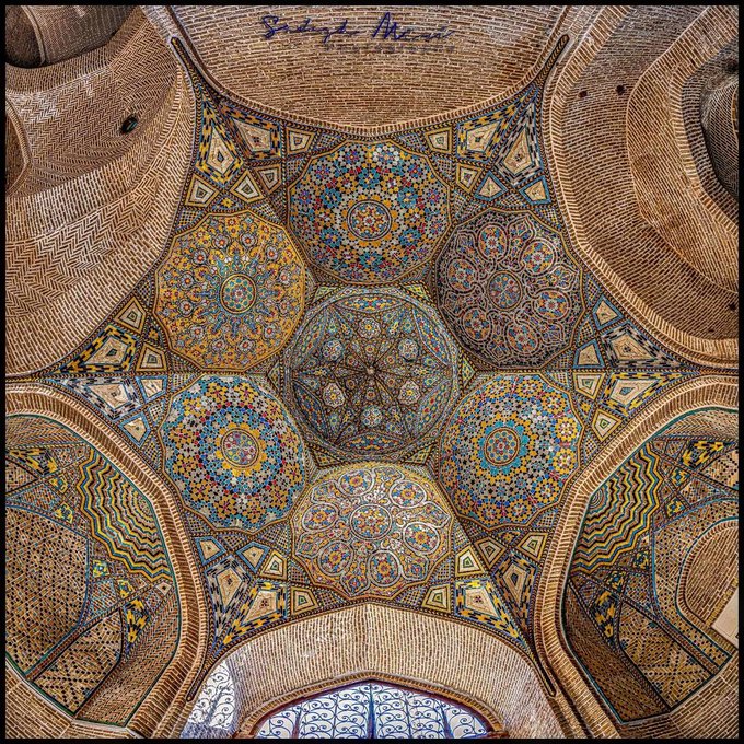 شاهکار استاد لرزاده در مسجد سپهسالار تهران+عکس