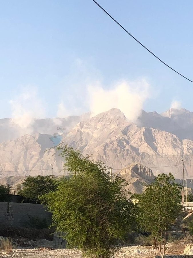 تصویر وحشتناک از ریزش کوه در بندرعباس بر اثر زلزله+عکس