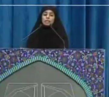 اتفاق غیرمنتظره در سخنرانی دختر دانشجو در نمازجمعه تهران+عکس