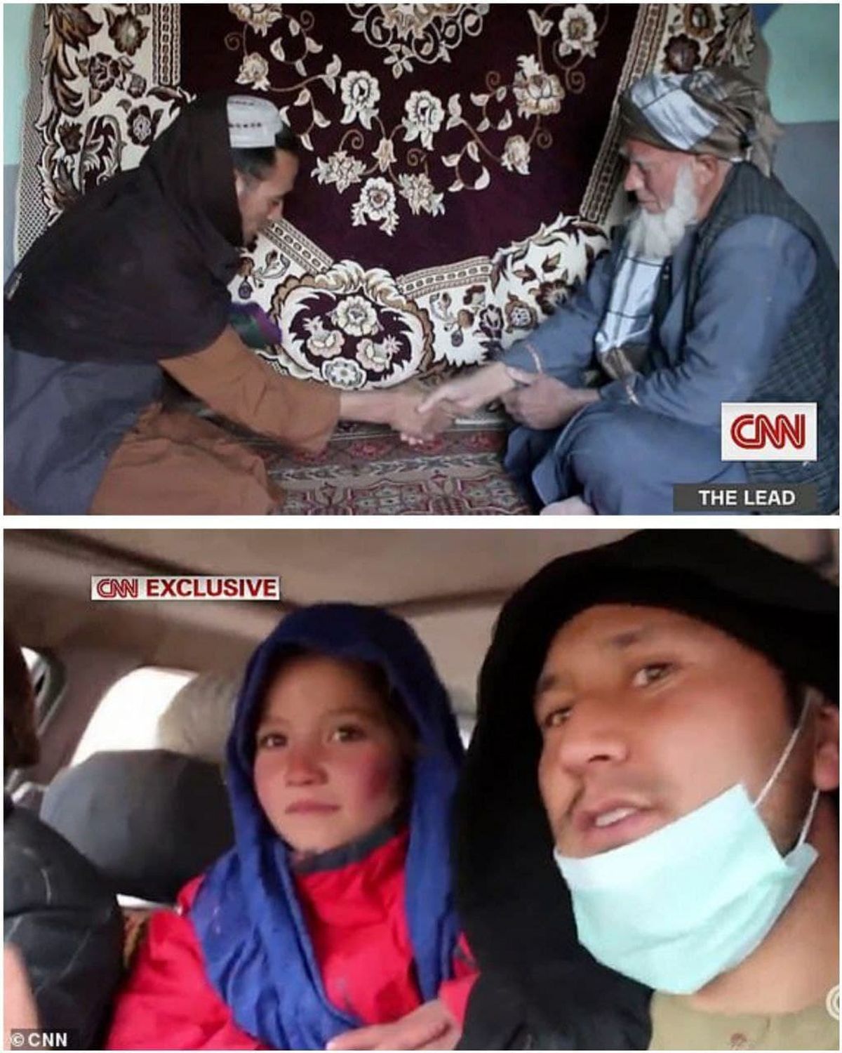 لحظه نجات دختر ۹ ساله زیبای افغان از چنگ یک پیرمرد+عکس