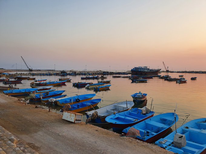 غروب آفتاب در بندر زیبای سیراف+عکس