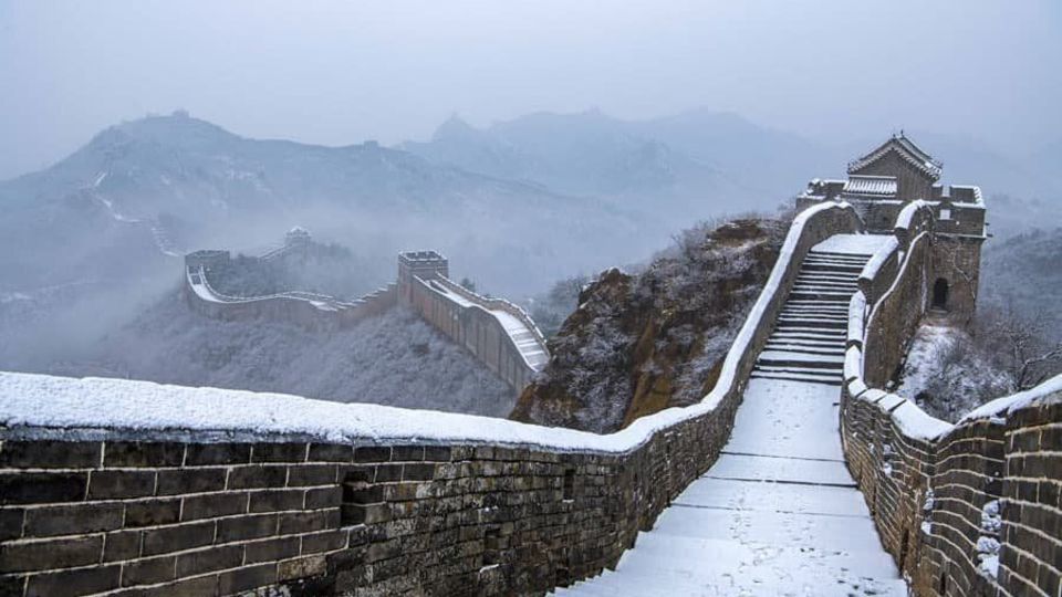 دیوار چین سراسر سفیدپوش شد+عکس