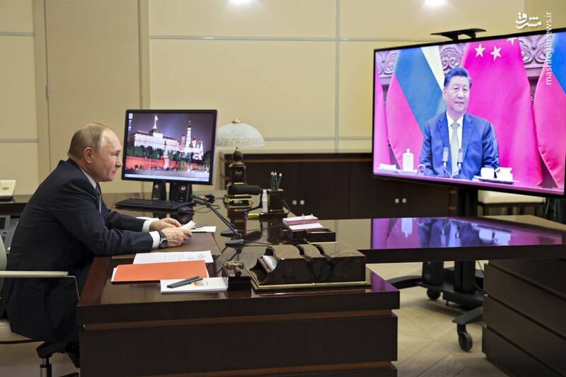 گفتگوی از راه دور پوتین و رئیس جمهور چین+عکس