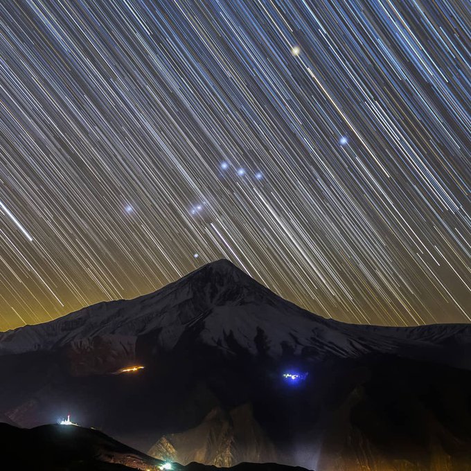 صورت فلکی شکارچی بر آسمان دماوند+عکس