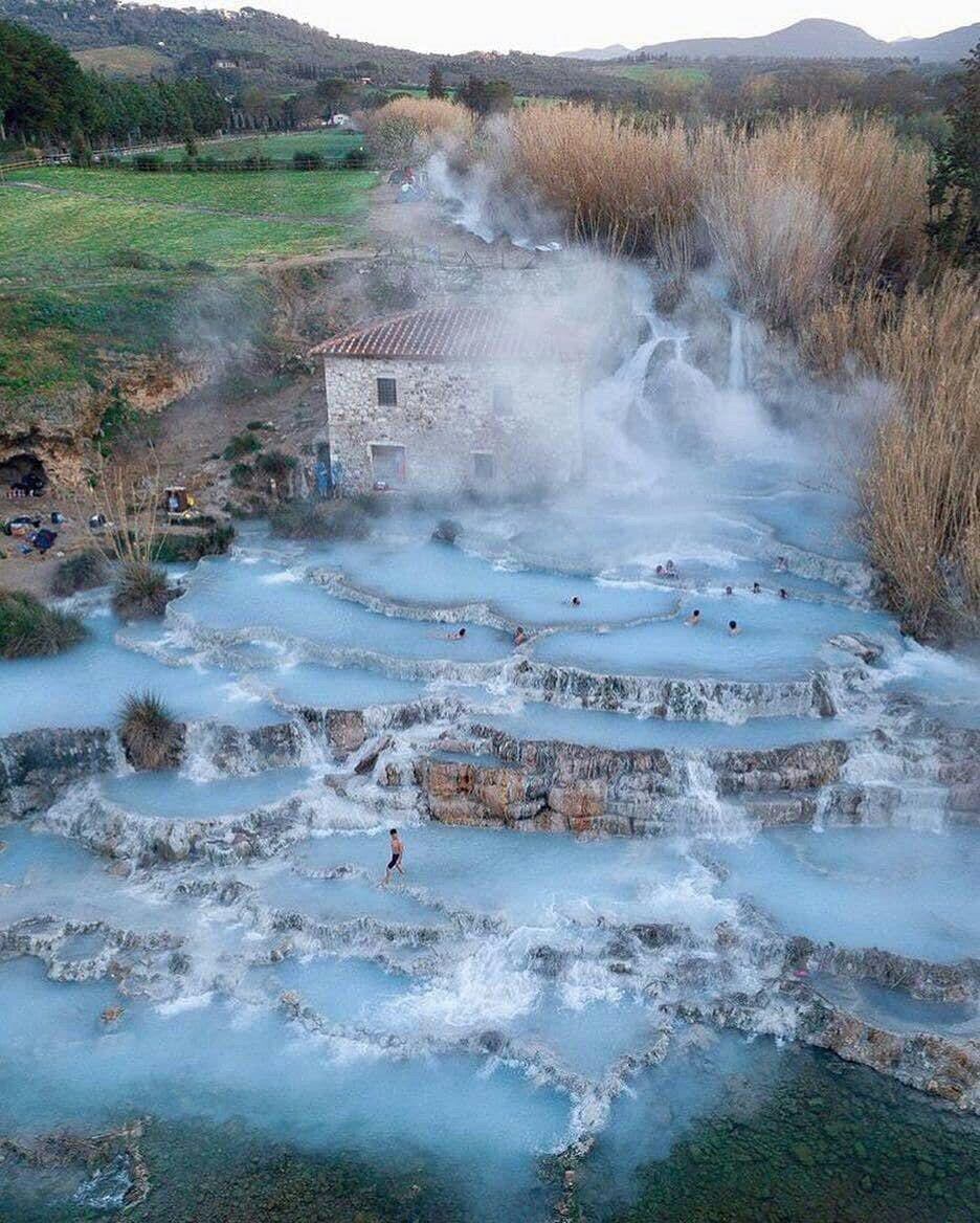 چشمه های زیبای آبگرم در توسکانی ایتالیا+عکس