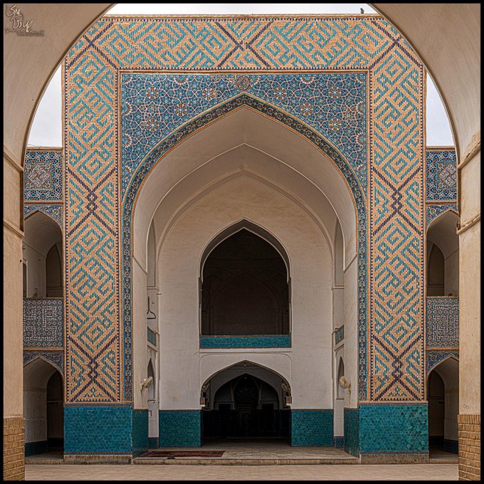 معماری زیبای ایوان جنوبی مسجد امیر چقماق یزد+عکس