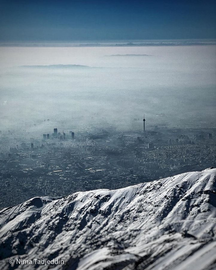 تصویر آخرالزمانی از هوای آلوده تهران+عکس
