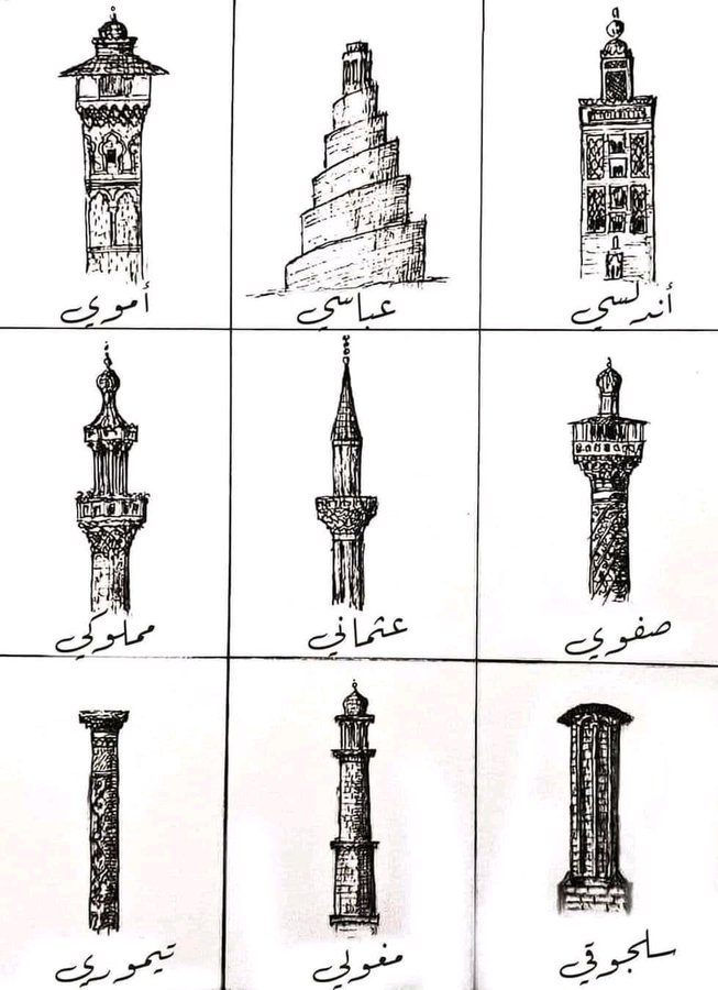 تفاوت شکل مناره مساجد در دوره‌های حکومت‌های مختلف اسلامی+عکس
