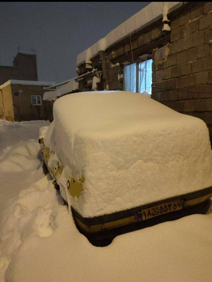 وضعیت سنندج پس از ۳۰ ساعت بارش برف+عکس