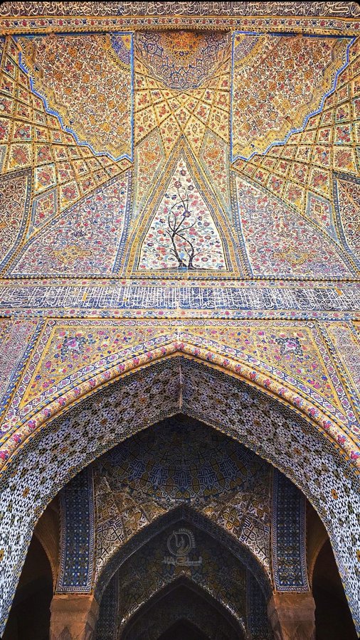 نقش بهشت بر مسجد وکیل شیراز+عکس