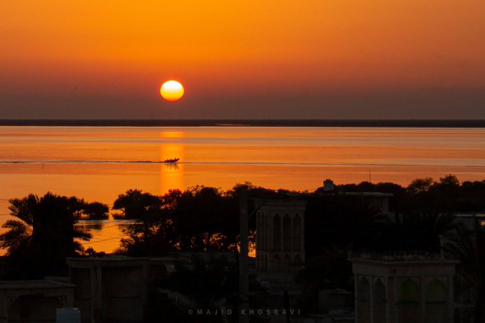 تصویری از زیباترین غروب ایران+عکس