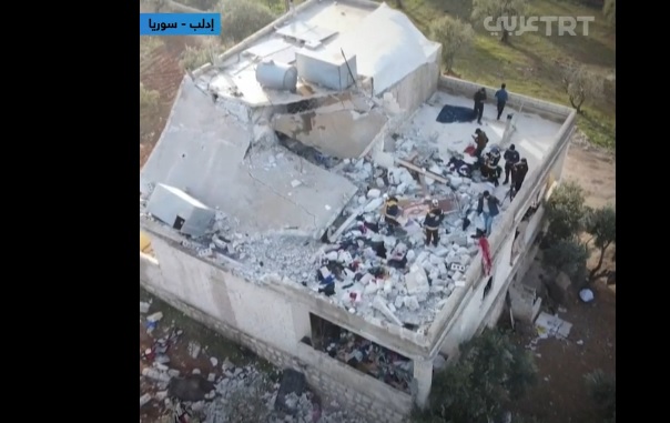 خانه ای که رهبر داعش در آن کشته شد+عکس