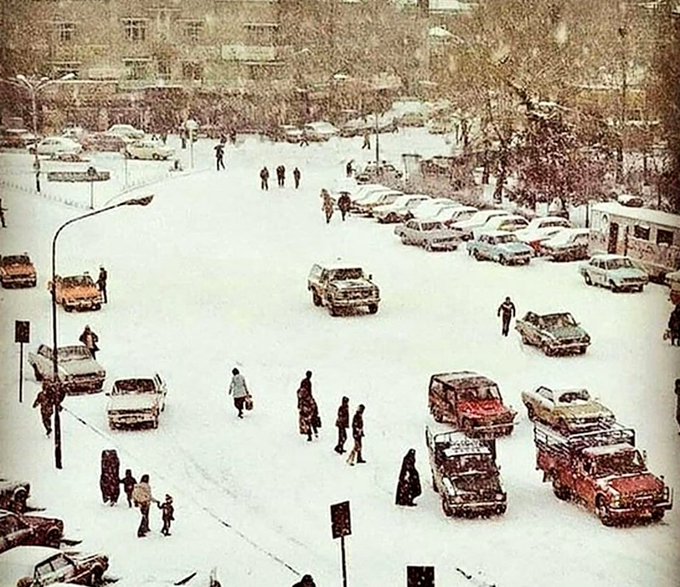  پل تجریش تهران سفید پوش در دهه ۶۰+عکس