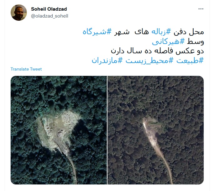 تصویر تاسف برانگیز از زباله دانی‌ جنگل هیرکانی+عکس