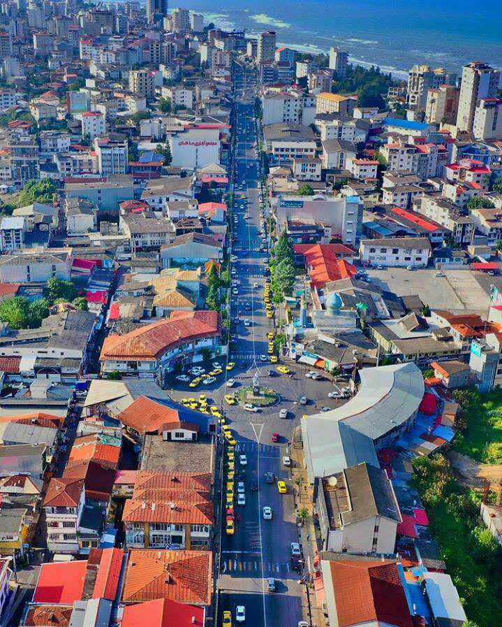 نمای هوایی از شهر تنکابن مازندران+عکس