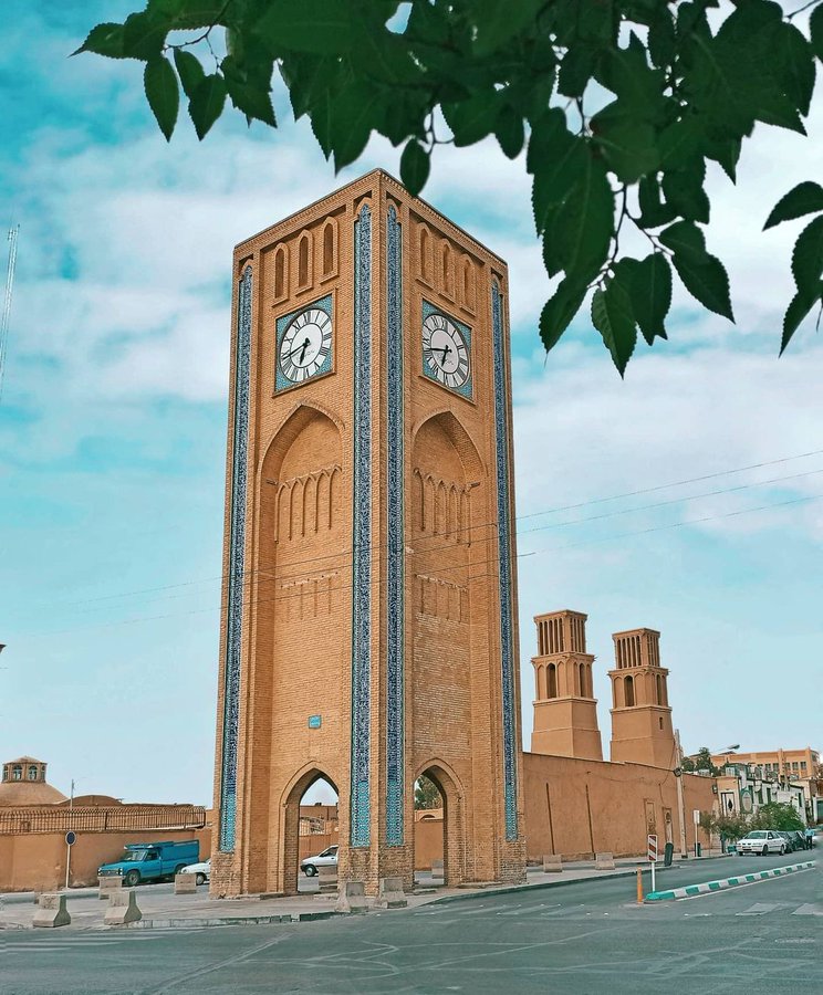 برج ساعت مسجد جامع یزد+عکس