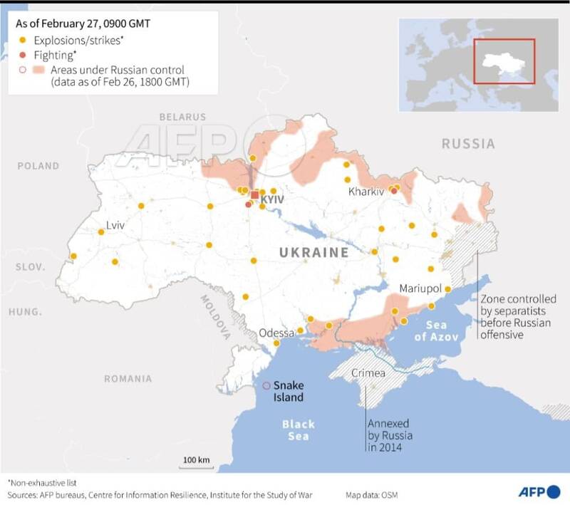 میزان پیشروی ارتش روسیه در خاک اوکراین+عکس