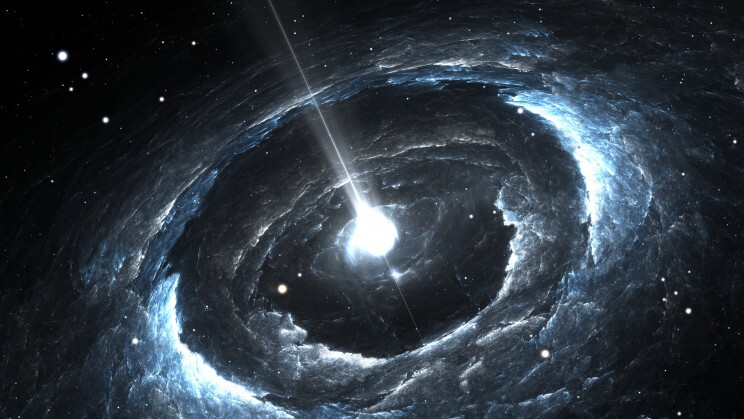 تصویری از یک ستاره‌ نوترونی در حال بلعیدن ستاره دیگر