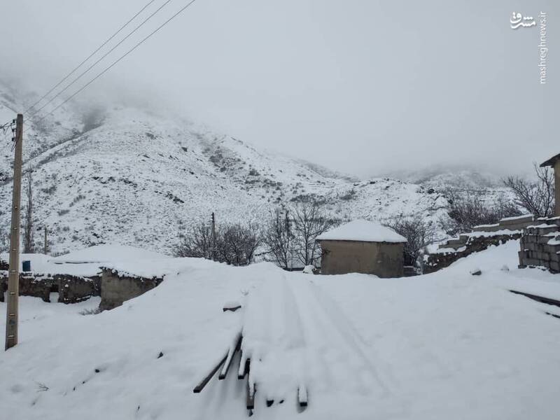 بارش سنگین برف در سوادکوه در آخرین روزهای سال+عکس