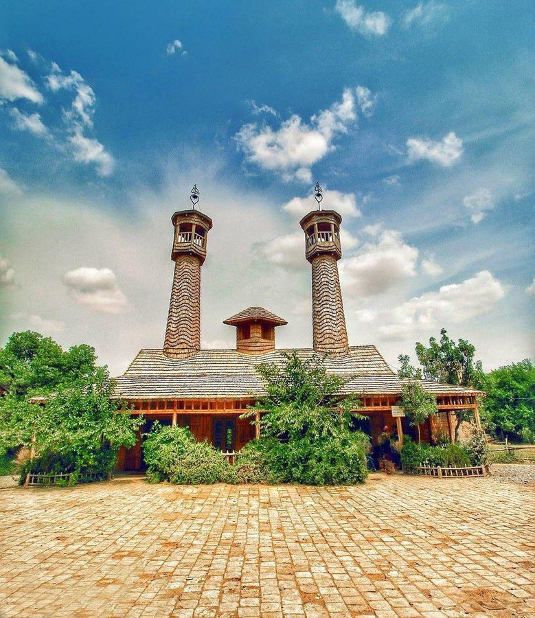مسجد زیبای نیشابور اولین مسجد چوبی مقاوم در برابر زلزله+عکس