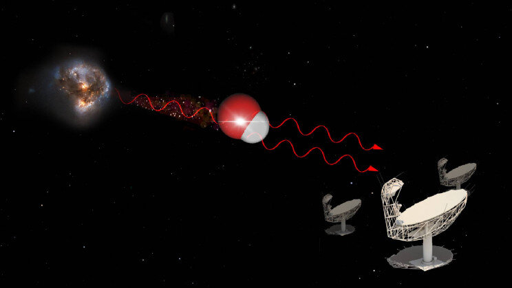 کشف یک لیزر فضایی طبیعی بر اثر برخورد دو کهکشان