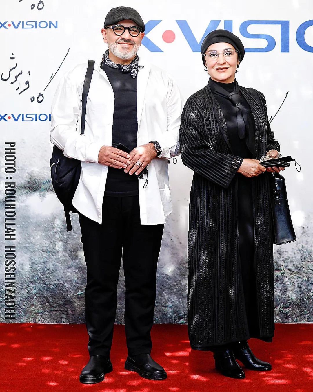 رویا نونهالی و همسرش در مراسم رونمایی از آلبوم همایون شجریان+عکس