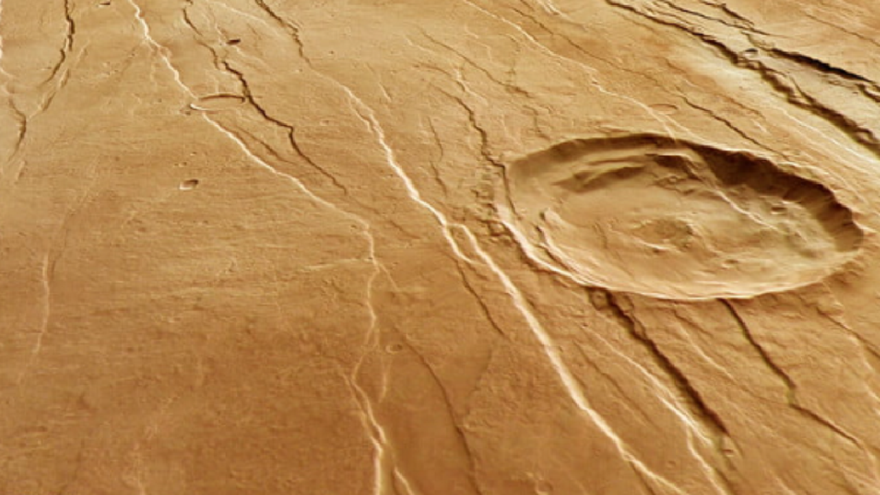 تصویر دهانه برخوردی مریخ فاش شد+عکس