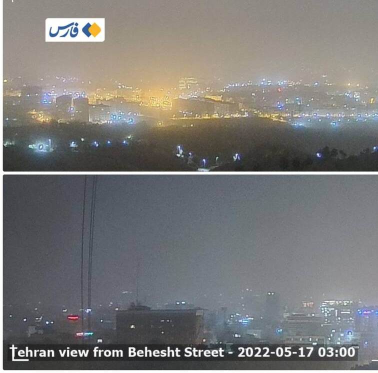 میزان آلودگی هوای تهران در شب گذشته+عکس