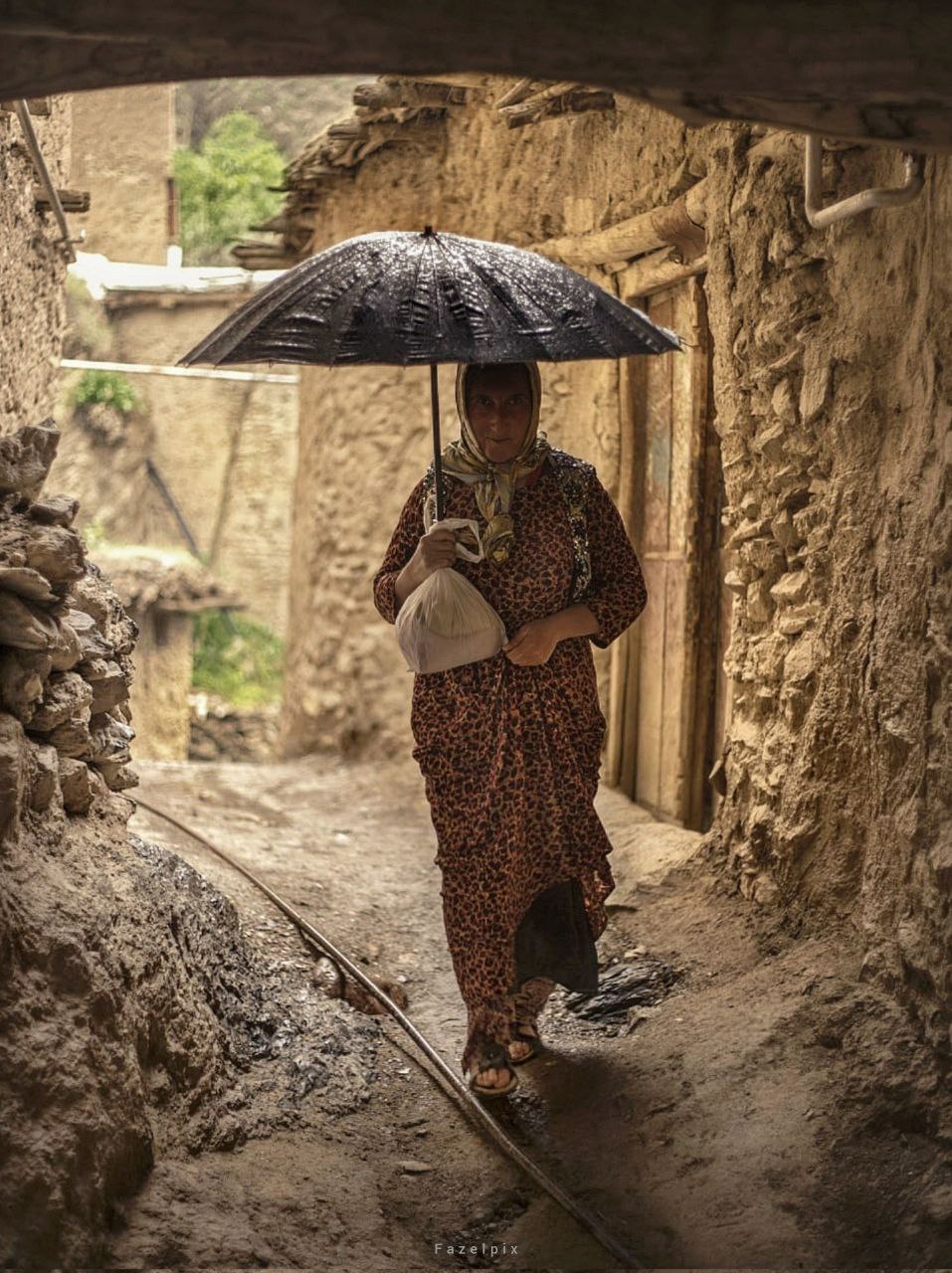 یک روز بارانی زیبا در روستای گلین کردستان+عکس